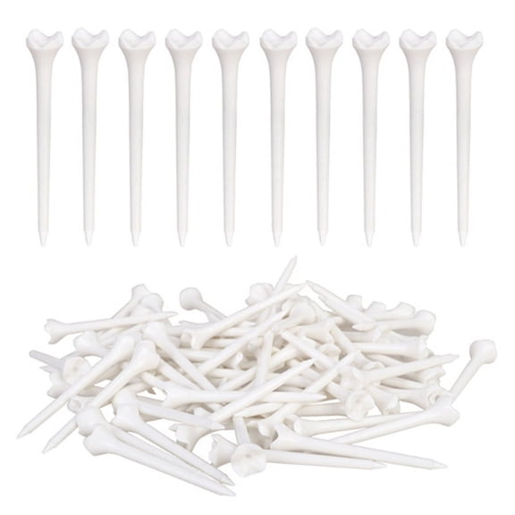 100Pcs 83 mm Professional Tee System Plastic Golf Tee Maximizes Golfers' Teeing Performance Golf Accessories