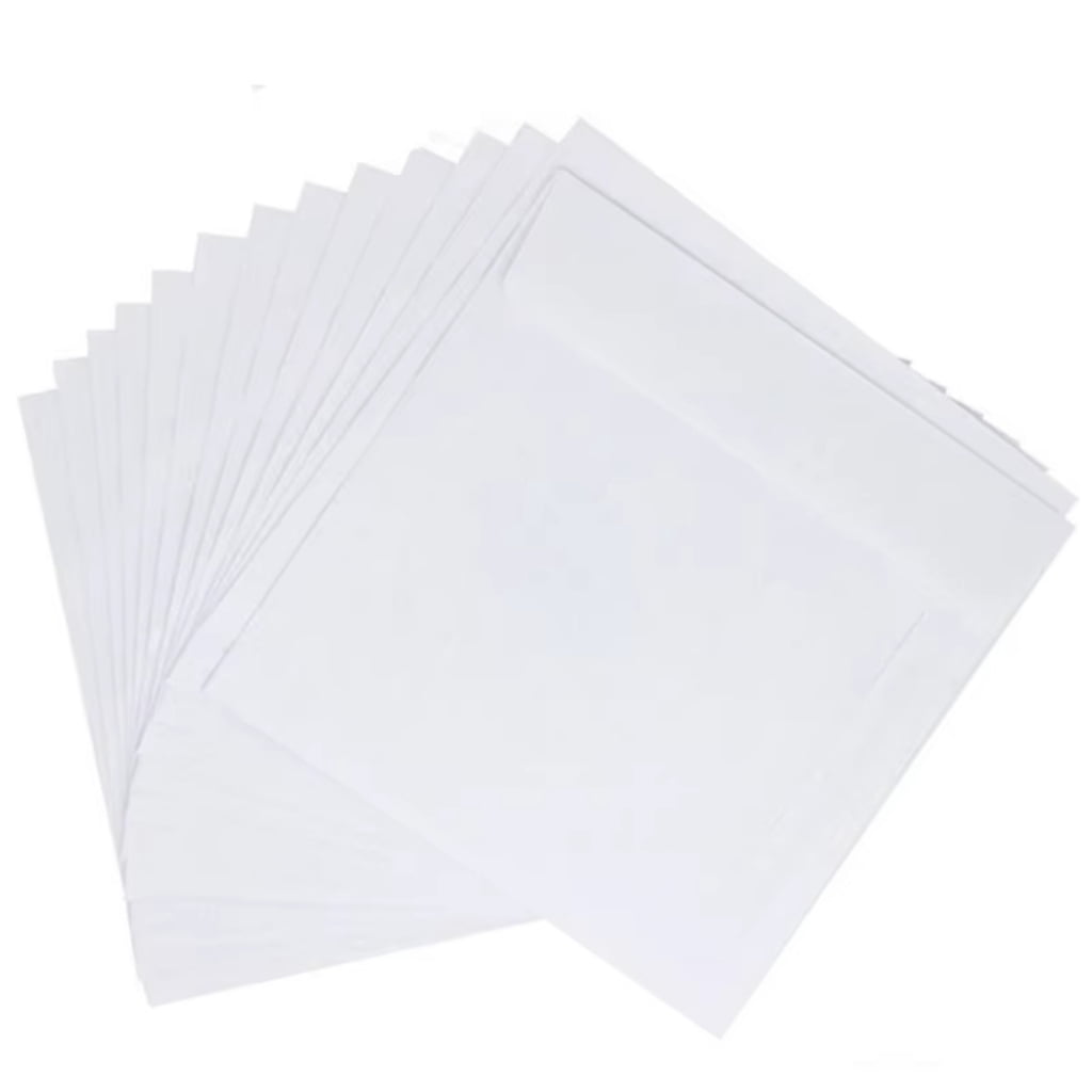 100Pcs 8cm VCD Sleeve Heavy Duty Hard Paper Sleeve with Clear Window ...