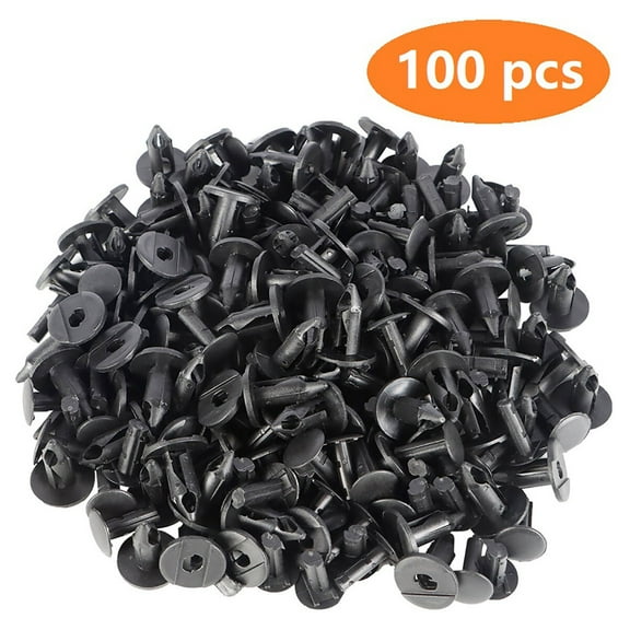 100Pcs 8mm Bumper Clips Hood Fender Push Rivets Retainer Fasteners Universal for Honda Toyota Ford Chevrolet GMC