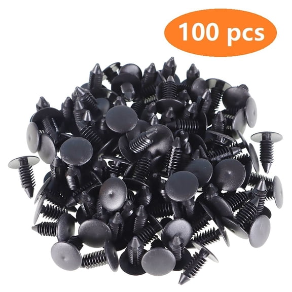 100Pcs 8mm Bumper Clips Hood Fender Push Rivets Retainer Fasteners Universal for Honda Toyota Ford Chevrolet GMC