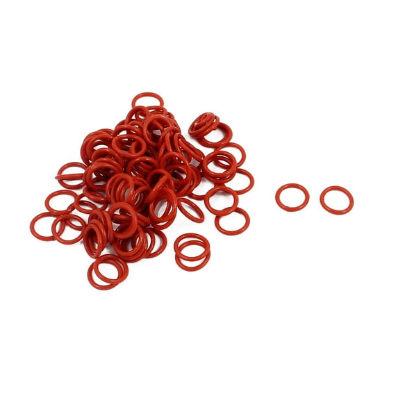 100Pcs 8mm x 1mm Rubber O-rings NBR Heat Resistant Sealing Ring Grommets Red