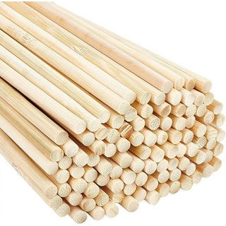 Chainplus 100Pcs Natural Bamboo Sticks- Extra Long 15.7 x 0.35 Inch Wooden Crafts  Sticks Stakes for Crafting Arts Projects 
