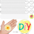 100Pcs Acrylic Clear Buttons,Make Your Own Buttons,Acrylic Design