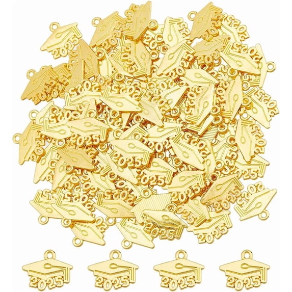 Graduation Cap Chsrms 100Pcs Alloy Graduation Charms Graduation Cap Charms Graduation Tassel ...