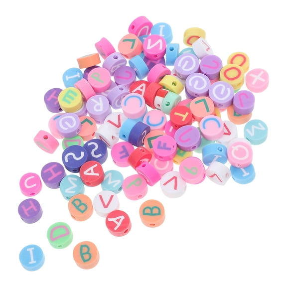 Alasum Daily Wear Polymer Clay Alphabet Beads Assorted Color 100pcs
