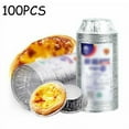 thumbnail image 1 of 100Pcs Aluminum Foil Flan Pan Disposable Pot Pie Bake Plate Tin, 1 of 7