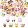 thumbnail image 1 of 100Pcs Animal Cabochons Flatback Resin Charms Kawaii Colorful Assorted Opaque Cartoon Bear Rabbit 3D Flat Back Embellishments Accessories for Jewelry Nail Hair Clips Phone Cases DIY Crafts, 1 of 7