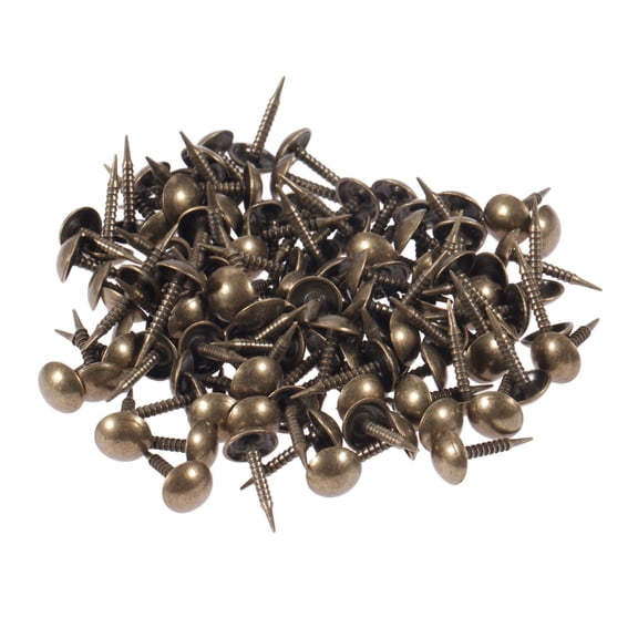 100Pcs Antique Brass Upholstery Nail Jewelry Wood Box Sofa Decorative Tack Stud Pushpin Doornail Furniture Hardware 8*15mm