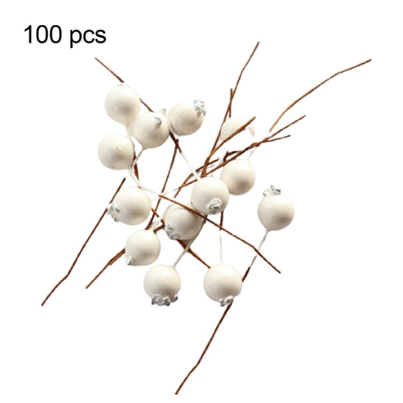 100Pcs Artificial Blueberry Picks - Berry Stems & Fruit Sprays for Home Decor, Wedding, Office, Restaurant, Patio, Garden, Shop Window Display, and Photography Props