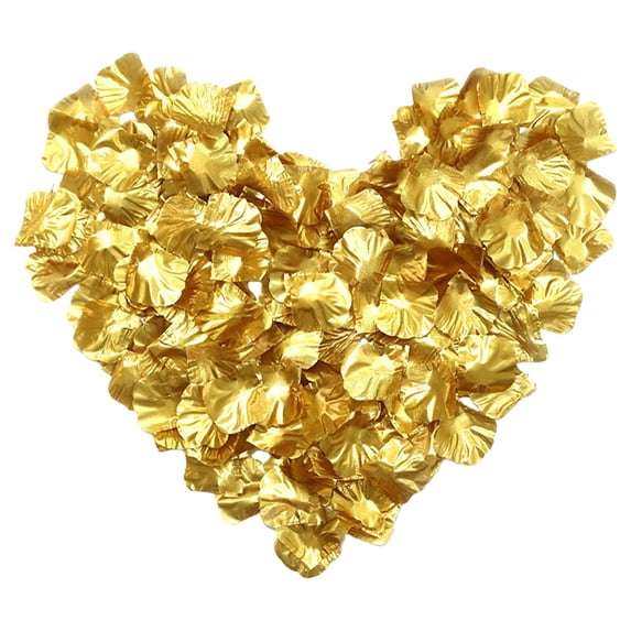 100Pcs Artificial Rose Petals Flower Petals For Wedding Decoration Valentine’s Day(Gold)