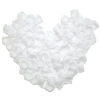 100Pcs Artificial Rose Petals Flower Petals - for Wedding & Valentine's Day,Realistic Faux Petals, Table Scatter, Decorative Accent,Vibrant Colors, Event & Party Deco(White)