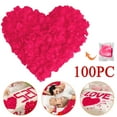 thumbnail image 1 of 100Pcs Artificial Silk Rose Petals,Flower Petals,Artificial Flower Scatter for Wedding Party Craft Home Decoration(Rose Red), 1 of 9