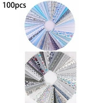 100Pcs Assorted Mixed Color Fat Quarter Bundle Quilting Cotton Fabric Sewing DIY