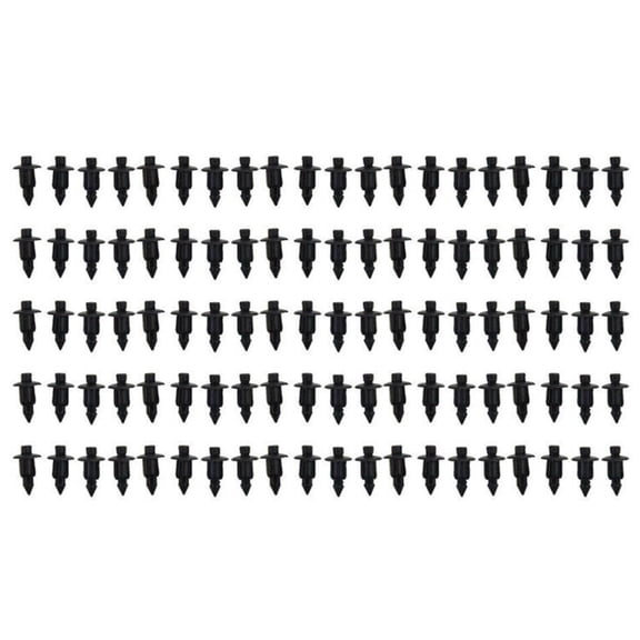 100Pcs Auto Car Rivets Plastic Rivets Fastener Auto Fender Bumper Push Pin Clips