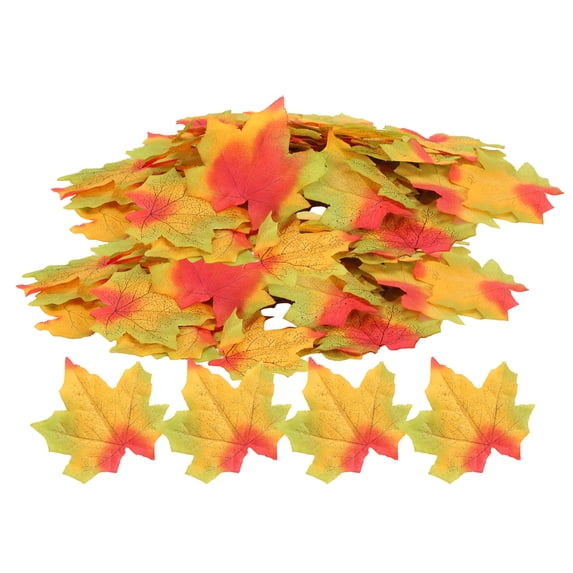 100Pcs/Bag Artificial Maple Leaves for Thanksgiving Autumn Leaf Wedding Party Table Decor