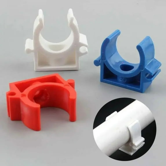 100Pcs/Bag U Type PVC Pipe Clamp Connector Pipe Holder 16/20mm Tube Fittings Durable Water Hose Connectors Garden Accessories