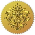 thumbnail image 1 of 100Pcs Baroque Pattern Gold Foil Embossed Stickers - Self Adhesive Gold Foil Embossed Certificate Seals for Envelope Invitation Letter, 1 of 8