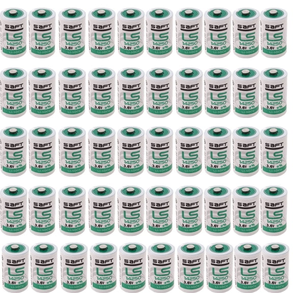 100Pcs Batteries For Saft ls14250 3.6v Lithium Thionyl Chloride 1/2 AA Battery 1200mAh