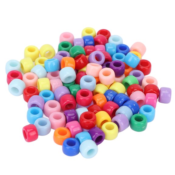 100Pcs Beard Beads Simple Design Perfect Size Glossy Texture Durable Lightweight Hair Beads for DIY Project