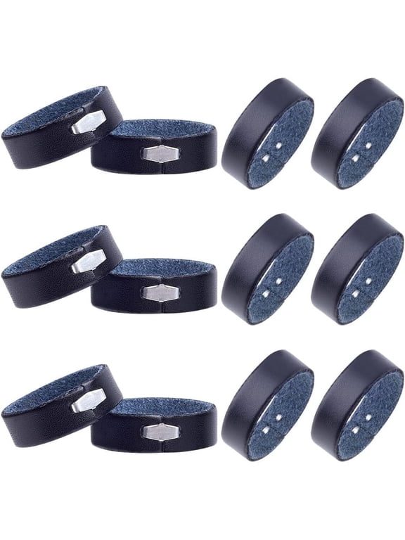 100Pcs Belt Loop Keeper Ring Leather with Alloy Waist Belt End Strap Fixing Holder Retainer Tool Buckle Belts Replacement for 1.42 Inch Wide Men Women DIY Belt Straps Accessories Black White