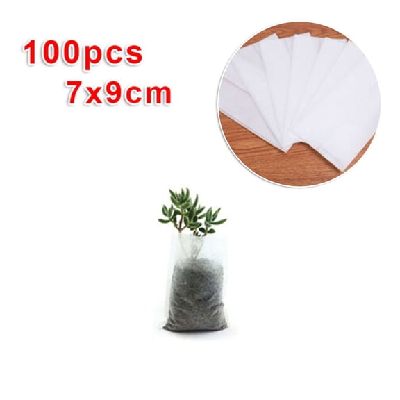 100Pcs Biodegradable Non-Woven Nursery Bags Plant Grow Planting Raising Pots 7x9cm Fangkenuo
