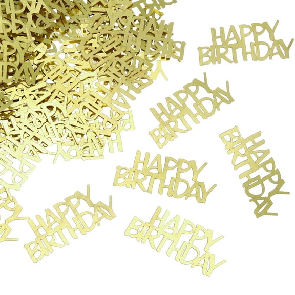 100Pcs Birthday Confetti Glitter Confetti Table Decor,2x0.9Inch,Gold