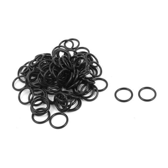 100Pcs Black 14mm x 1.5mm Nitrile Rubber O Ring NBR Oil Sealing Grommets
