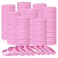 thumbnail image 1 of 100Pcs Blank Elastic Solid Color Silicone Wristbands Stretch for Men Women Teens Gifts Students Sports Supplies,A, 1 of 6