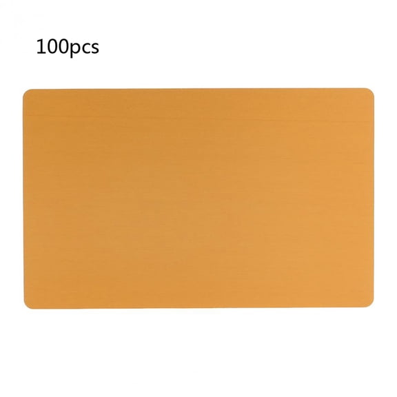 100Pcs Blank Engraved DIY Blank Metal Smooth Business Visiting Name Cards Aluminium Alloy Business Card Display