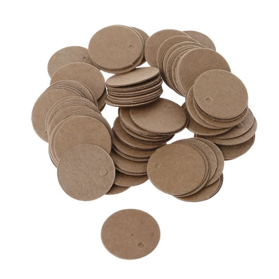 100Pcs Blank Kraft Paper Wedding Party Favor Label Price Gift Card 2cm