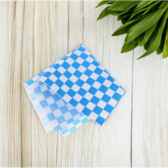 100Pcs Blue Baking Oil Paper Sheets Safe for Wrapping and Displaying Baked Goods