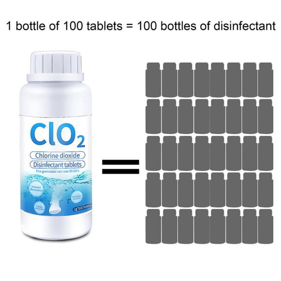 100Pcs/Bottle High Efficiency Cleaning Tablet No Odor Powder Effervescent Cleaner Tablet For Outdoor (White),Cleaning Agents