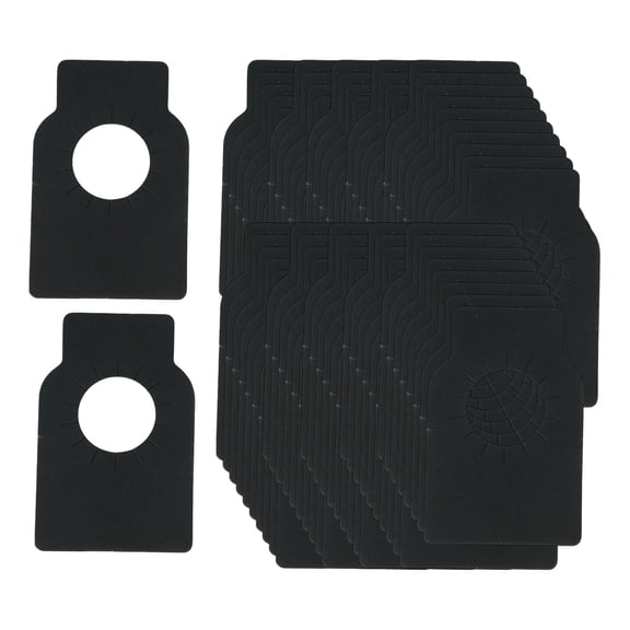 100Pcs Bottle Neck Tags Double Sided Marking Tags for Dining Room Black