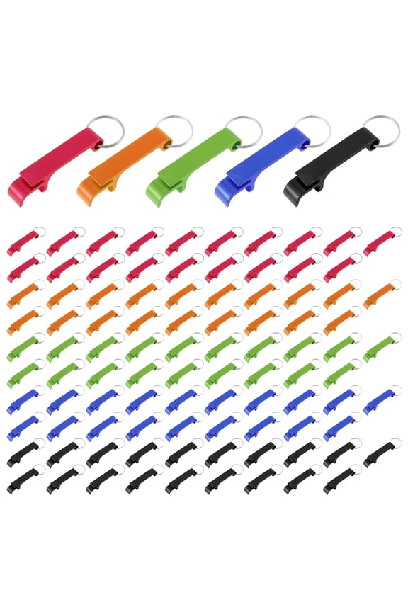 100Pcs Bottle Opener Keychains Aluminum Alloy Beer Bottle Openers Pocket Claw Beverage Can Opening Tool Open the Lids Easily for Home Bar