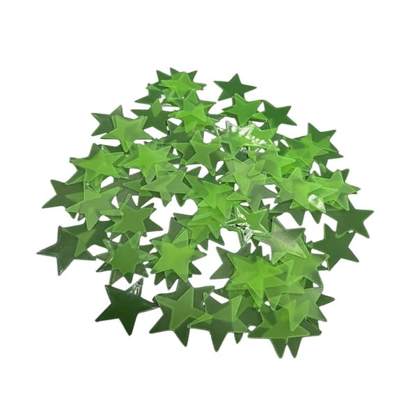 100Pcs Bright Glow In Dark 3D Star Wall Sticker Glowing Plastic Decal for Home Kids Room Ceiling Decors and Party Use