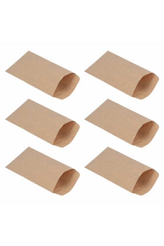 100Pcs Brown Kraft Seed Bag Breeding Bag Is Used to Store Seeds, Small Parts, Coins, Jewelry, Etc. (About 6X11 cm)