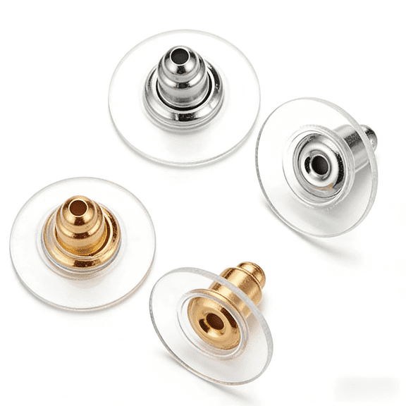 100Pcs Bulk Earring Backs, Hypoallergenic Secure Earring Backs for Jewelry Making