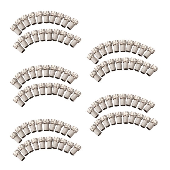100Pcs CCTV RG6 F-Type -on Coax Coaxial Cable RF Connector Male