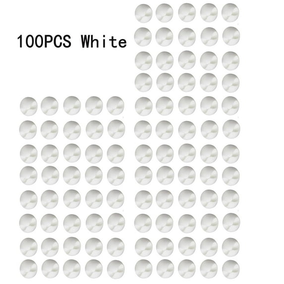 100Pcs Cable Clips Holders Cord Organizer for Office Desktop , White