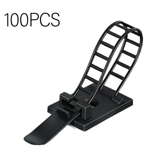 100Pcs Cable Ties Cable Clips, Nylon Cable Straps,Cable Management Clips