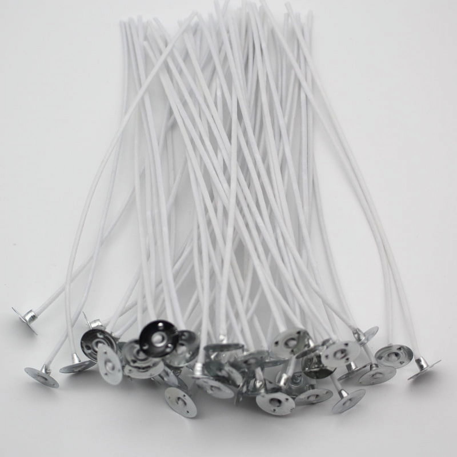 MILIVIXAY 100pcs 6.0inch ECO 10 Wicks for Soy Candles ,Pre-Waxed and Tabbed  ECO Wicks for Soy Candles Making. 