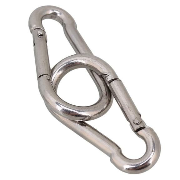 100Pcs Carabiner Spring Snap Hook Clip M4 40Mm 304 Stainless Steel