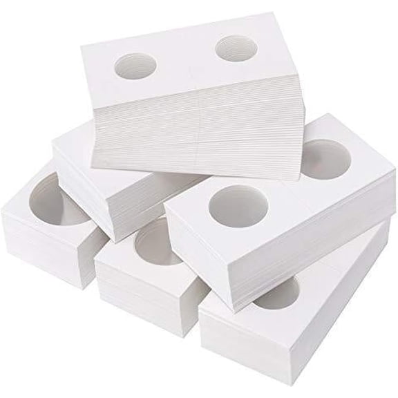 Vensio-100Pcs Cardboard Coin Holders 2x2 Inch Paper Flip Mega Assortment 40mm Protective Sleeves for Coin Collection