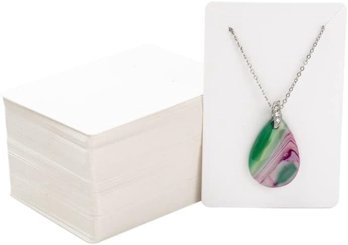 100Pcs Cardboard Display Cards - Earring Necklace Display Holder ...