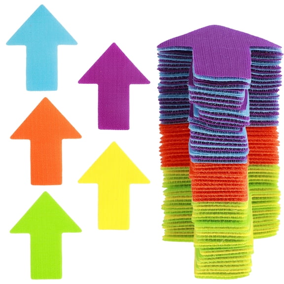 100Pcs Carpet Markers Floor Dots Round/Star/Arrow Carpet Markers Cute Colorful Carpet Markers Reusable Washable Round Sit Dot Sticker for Classroom Kindergarten Teacher Supplies