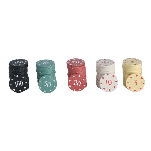 100Pcs Casinos Chip Game Chip Teaching Coin Plastic Counting Counters Chip Small Learning Counters Chip