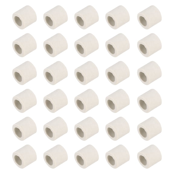 100Pcs Ceramic Tube 7mm ID Insulated Electronic Wire Bundle 10 x 10mm