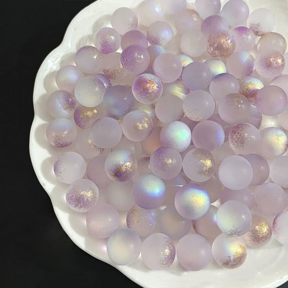 100Pcs Charming Glass Marbles Bulk, Marble Run Games, Vase Fillers, for Gifts and Crafts (0.39in/10mm, Clear)