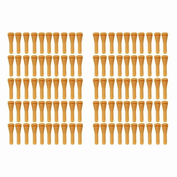 100Pcs Chicken Plucker Fingers, Rubber Hair Removal Stick Poultry Plucking Picker for Duck Quail Goose Yellow