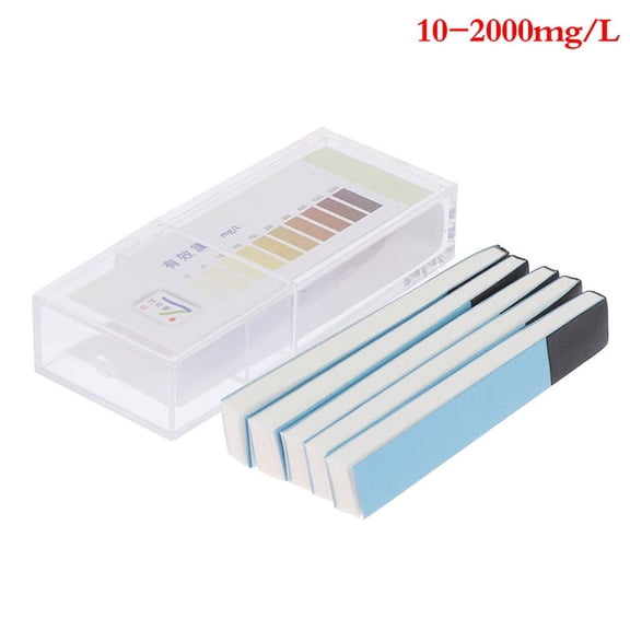 100Pcs Chlorine Test Paper Strips Range 10-2000mg/lppm Water Testing MeasuriLAL